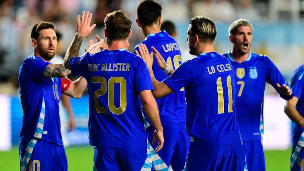 Goleada albiceleste: Mac Allister y Lautaro guiaron el show argentino en Miami
